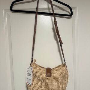 Zara Rafia Crossbody Bag